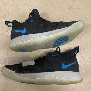 Mens Used Nike PG 2.5 Black Photo Blue Basketball NBA Shoes Size 9 US